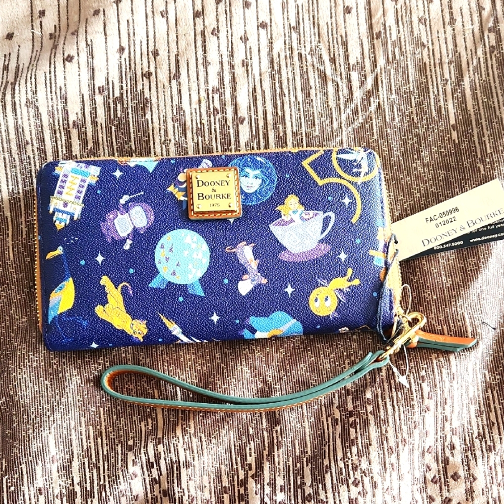Dooney & Bourke Disney 50th Blue Wristlet Wallet